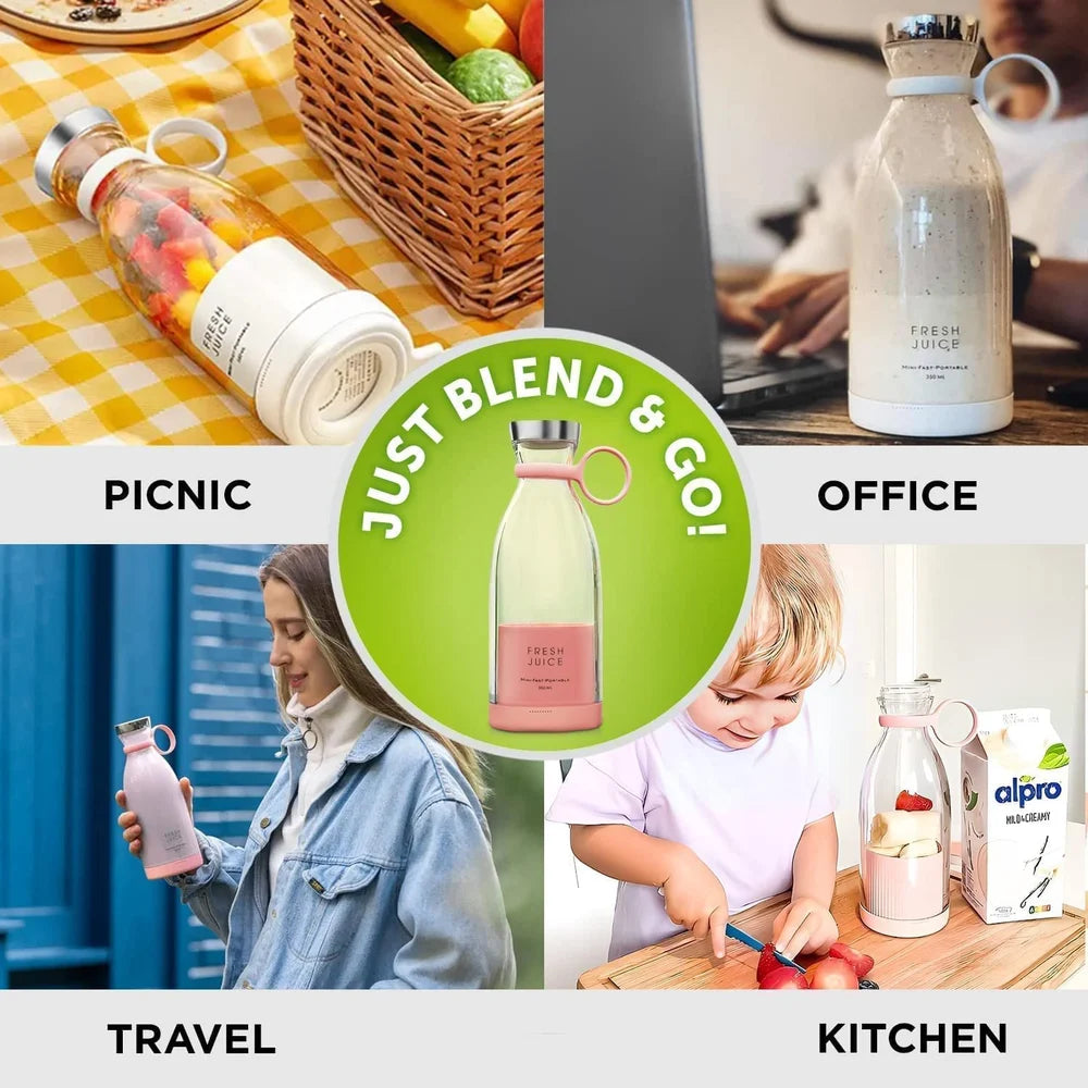 Portable USB Juice Blender – Rechargeable Smoothie Maker for Travel & Gym