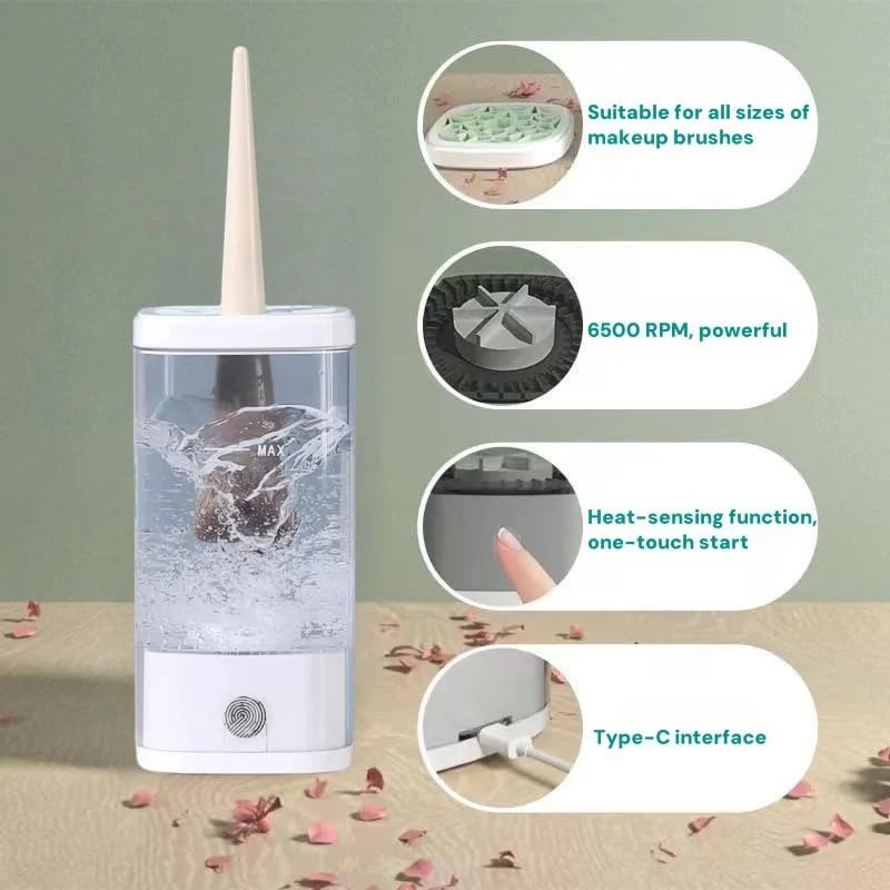 Electric Makeup Brush Cleaner & Dryer – Deep Clean in Seconds