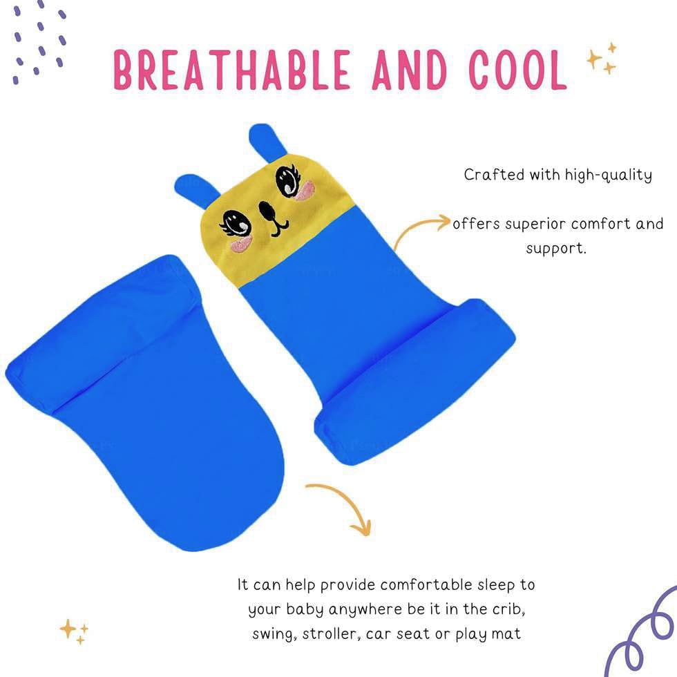 Baby Head Shaping Pillow – Soft Support Cushion for Flat Head Prevention & Comfortable Infant Sleep