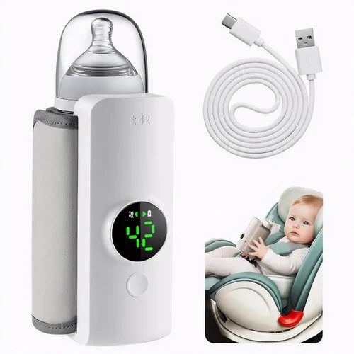 Smart Portable Baby Bottle Warmer – Fast USB Milk Heater for Travel & Night Feeding