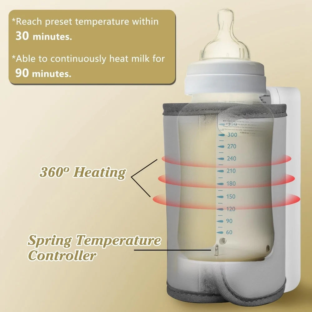 Smart Portable Baby Bottle Warmer – Fast USB Milk Heater for Travel & Night Feeding