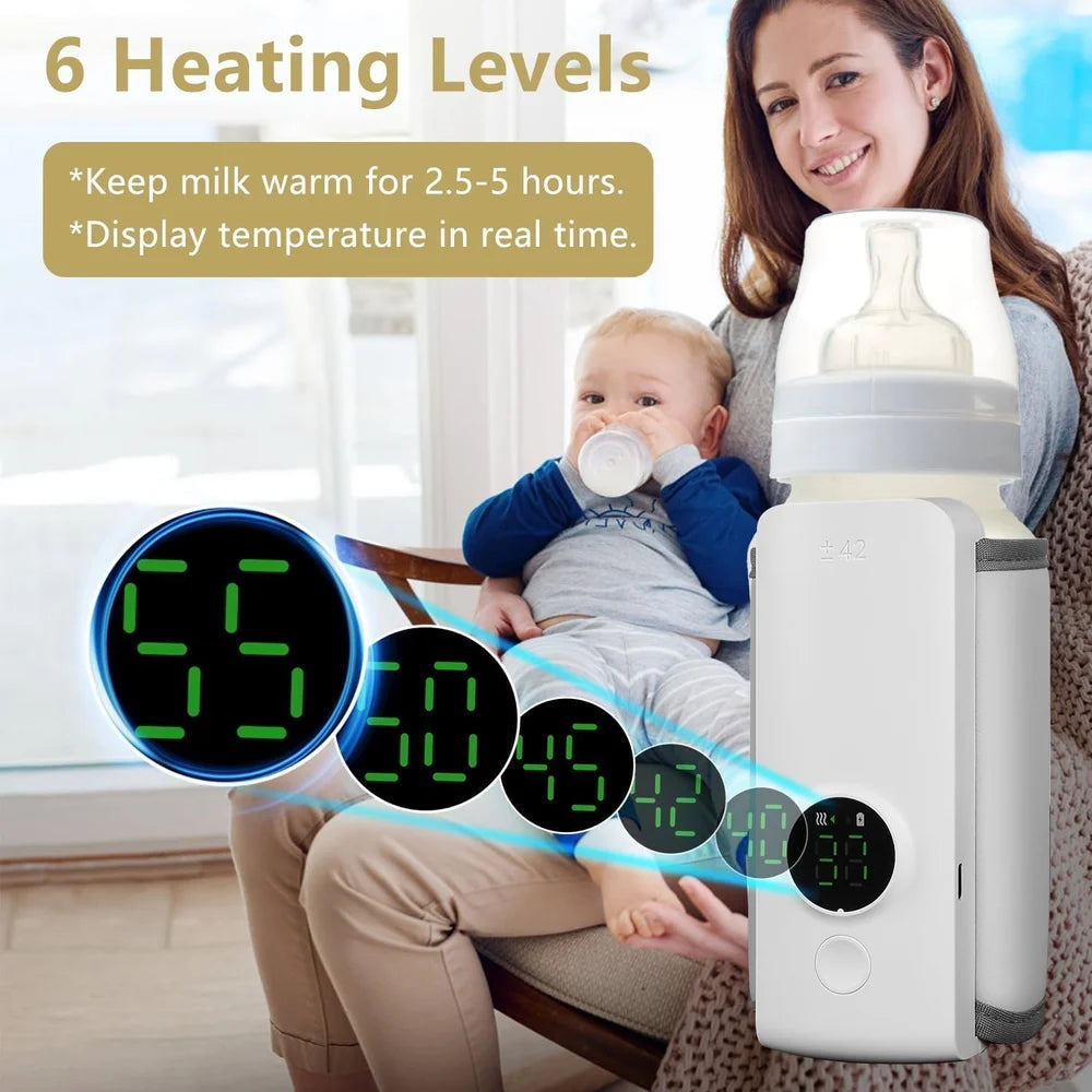 Smart Portable Baby Bottle Warmer – Fast USB Milk Heater for Travel & Night Feeding