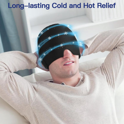 360° Cooling & Compression Migraine Relief Cap – Instant Headache & Stress Comfort Wrap