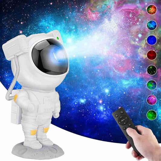Astronaut Galaxy Projector – 360° Rotating Star & Nebula Light for Bedroom Ambiance