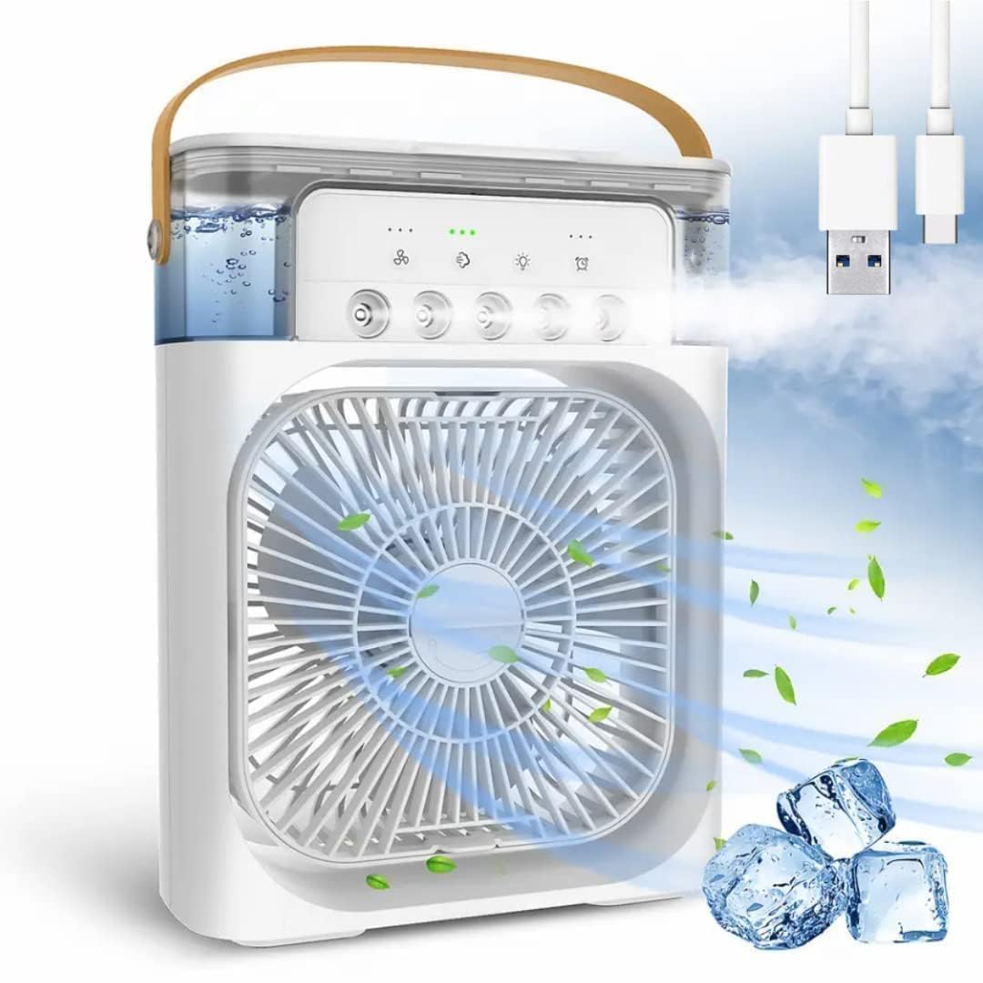 Arctic Air Mini Cooler Fan – Portable USB Air Conditioner with Mist Cooling & Night Light