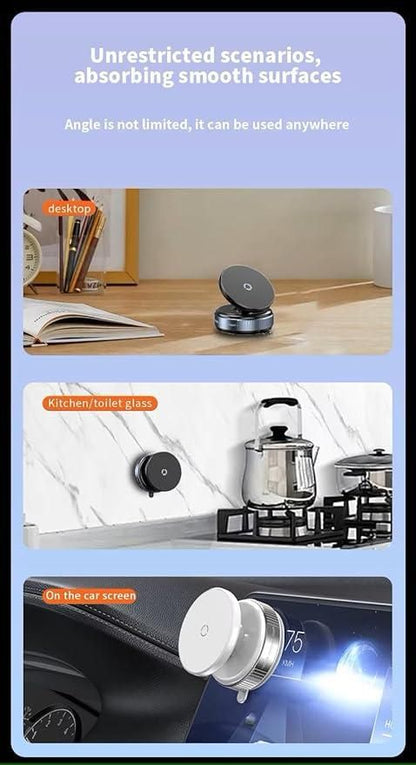 360° Strong Magnetic Car Phone Holder – Secure Suction Mount with One-Tap Lock
