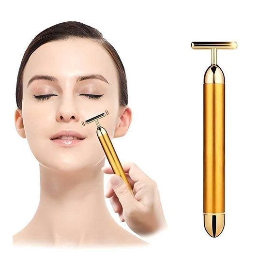 24K Gold V-Face Beauty Bar – Instant Face Lift & Anti-Wrinkle Vibrating Facial Massager