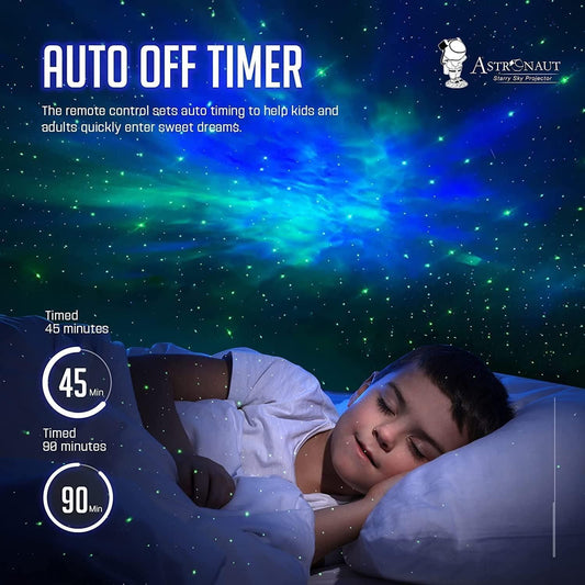 Astronaut Galaxy Projector – 360° Rotating Star & Nebula Light for Bedroom Ambiance