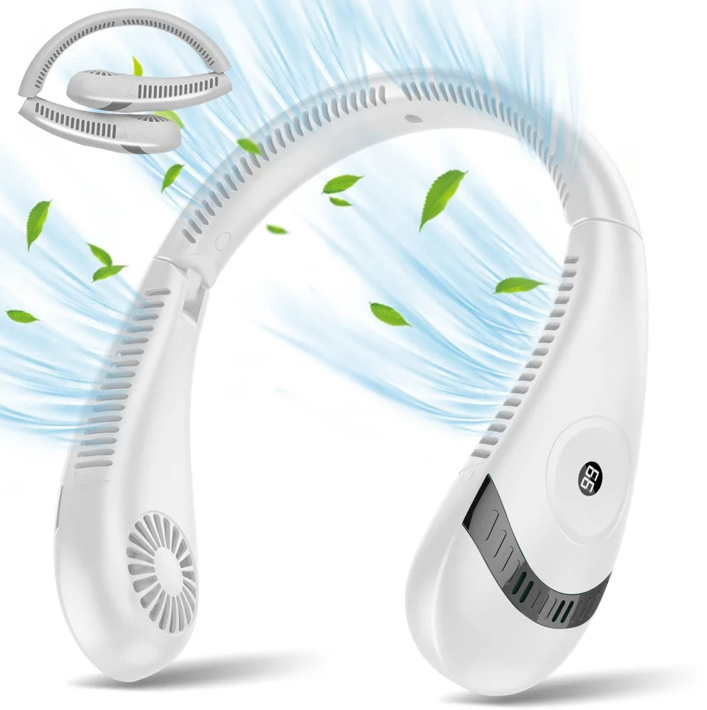 Bladeless Neck Cooling Fan – Hands-Free Portable Airflow for All-Day Comfort ❄️💨