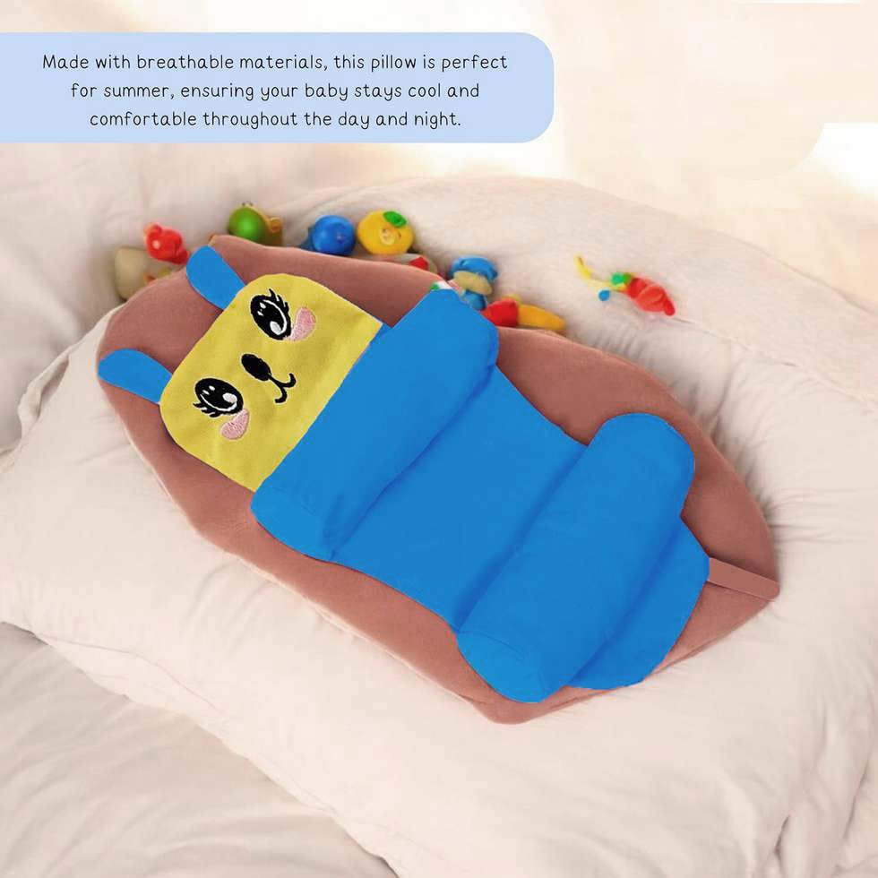 Baby Head Shaping Pillow – Soft Support Cushion for Flat Head Prevention & Comfortable Infant Sleep