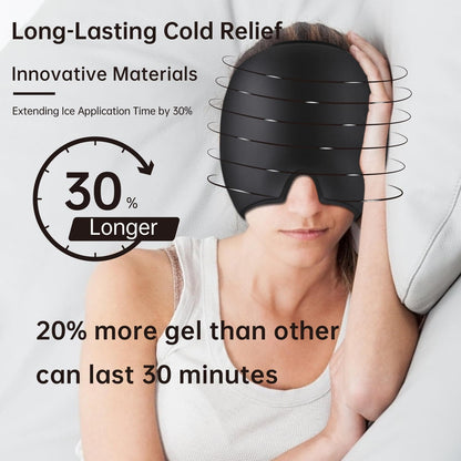 360° Cooling & Compression Migraine Relief Cap – Instant Headache & Stress Comfort Wrap