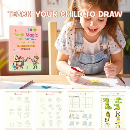 Magic Practice Copybook Set – Reusable Handwriting & Learning Kit for Kids
