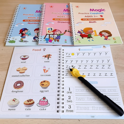 Magic Practice Copybook Set – Reusable Handwriting & Learning Kit for Kids